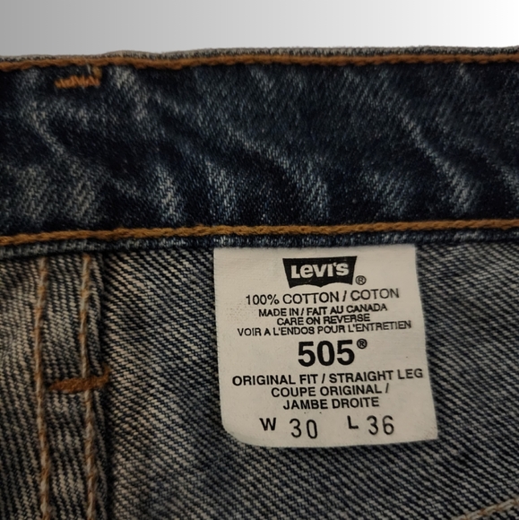 Vintage x 80s Levi’s 505 Original Fit Straight Leg Blue Indigo Jean - Picture 8 of 11